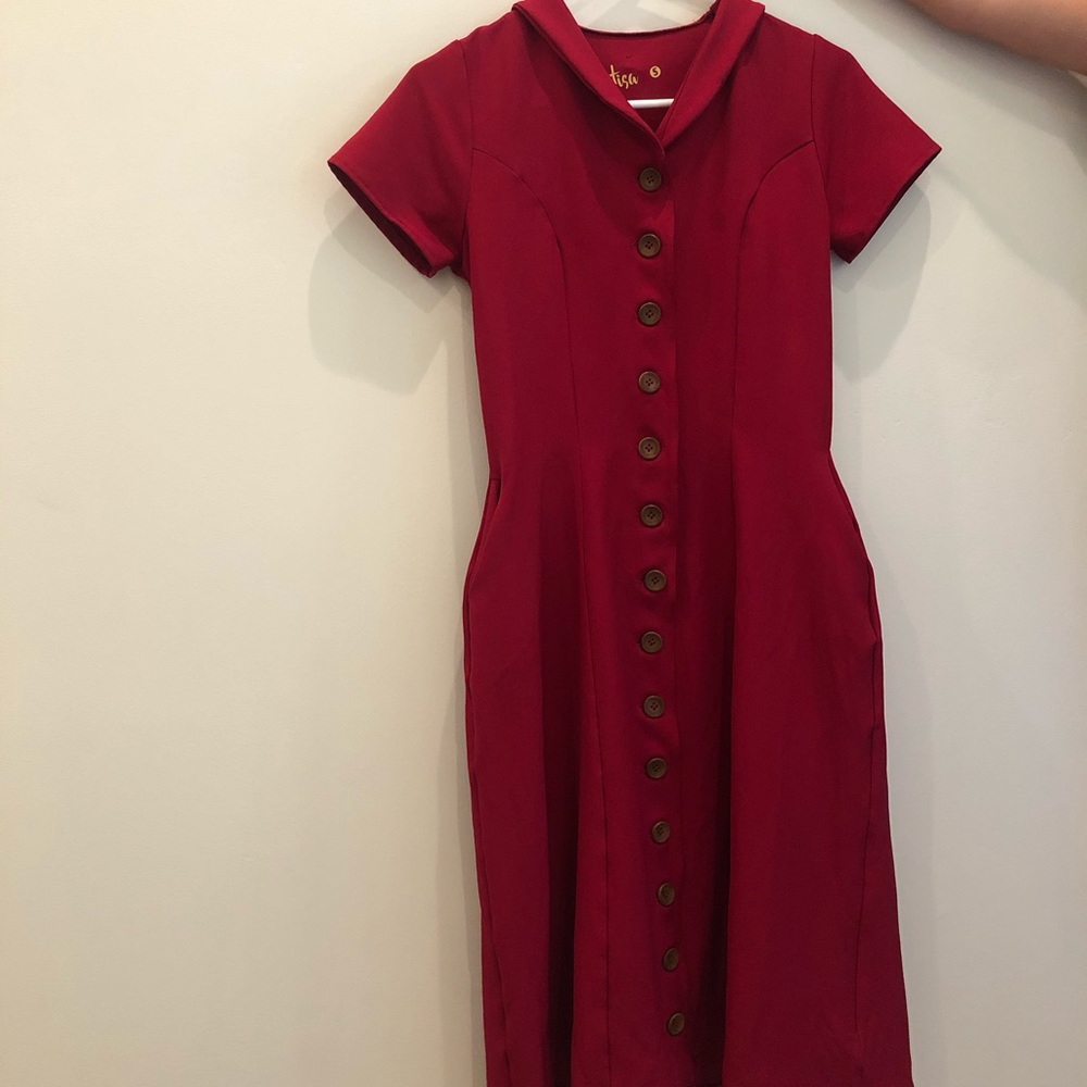 red dress